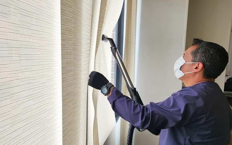 Lavado de cortinas de oficina